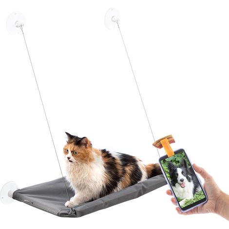 Pack Clip pour Selfies pour Animaux Familiers et Hamac Suspendu pour Chats InnovaGoods (1/5)