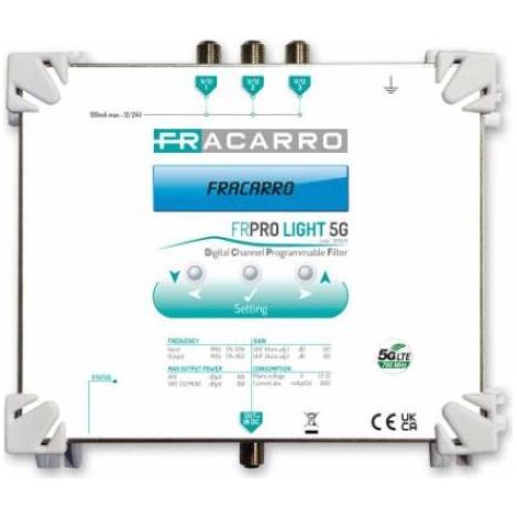 Unidad de control de filtrado de canales programable fracarro 3 entradas frpro light 5g - 287629