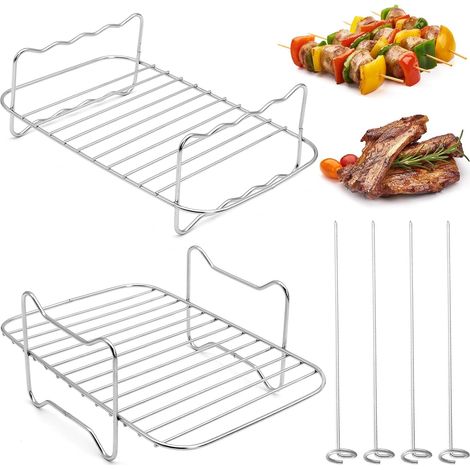 Pcs Grill de Friteuse à Air Chaud, Accessoire Air Fryer Grille de Cuisson Grille de Cuisson pour Friteuse à Grille pour Friteuses à (1/5)