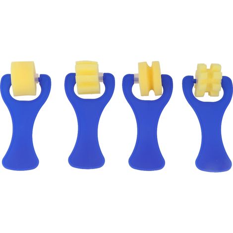 Lot de 4 rouleaux éponge pour peinture enfants - Kit DIY éducatif de bricolage artistique pour enfants (1/5)