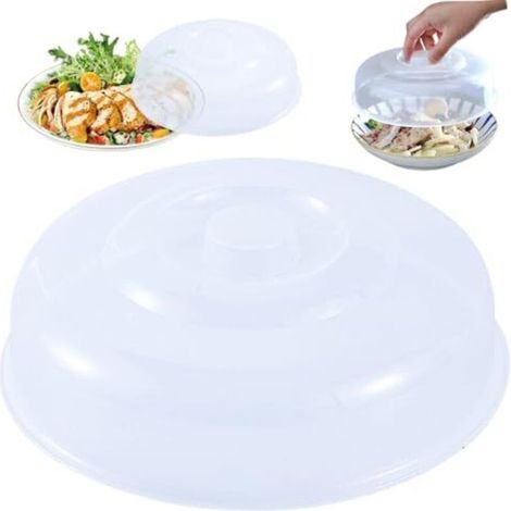 Microwave splatter guard cover, 9" round microwave cover, microwave food cover with steam vents, microwave splatter guard cover (1/5)