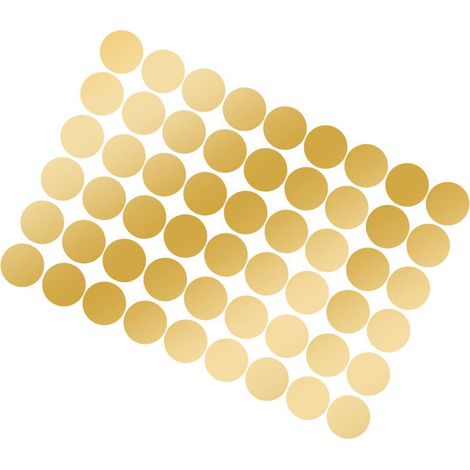 108 autocollants ronds en PVC de couleur unie, grande surface d'application, pour bureau, chambre, cuisine, 11,2 x 16,1 pouces, or (1,5 x 1,5 pouce) (1/5)