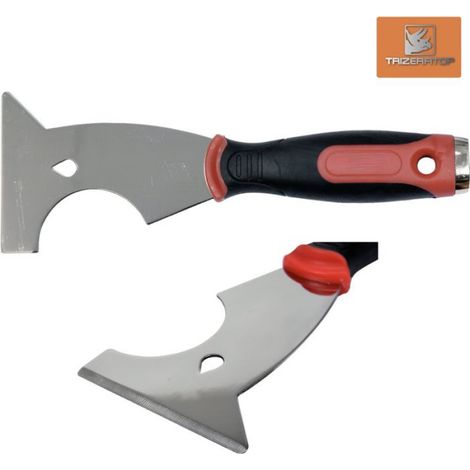 Grattoir Multi-spatule - Lame 75 mm - Acier Inoxydable 3Cr13 - Longueur 220 mm - 1 Pièce