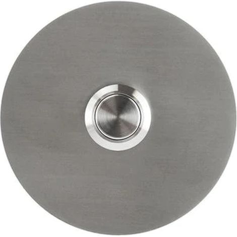 Sonnette filaire rond acier gris fixation murale (1/3)