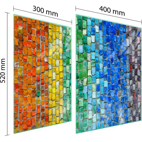 GLASSCHUTZPLATTE FÜR HERD 70x52 FARBIG (1/5)