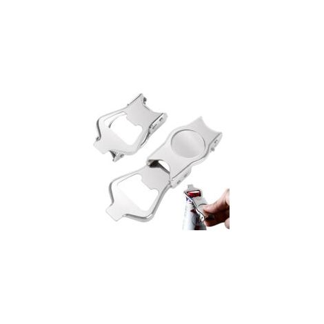Lot de 2 décapsuleurs en acier inoxydable - Décapsuleur portable - Ouvre-bouteille de bière pliable - Pour la maison, le bar, le camping, le pub, l'extérieur (1/5)