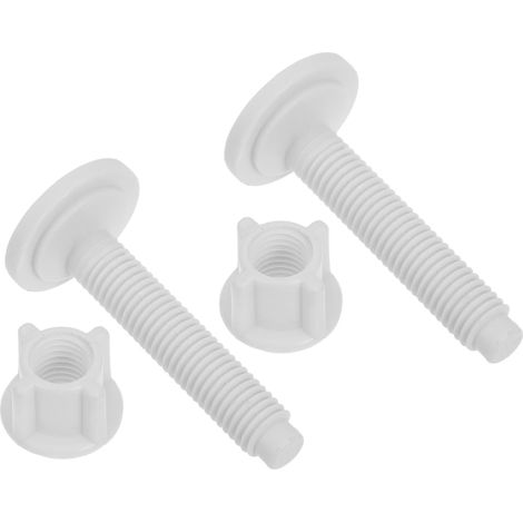 Toilet Seat Screws 2 Pieces Plastic Bolts And Nuts Quick Release Toilet Seat Bolt For Hinges Lids And Universal Replacement (1/5)