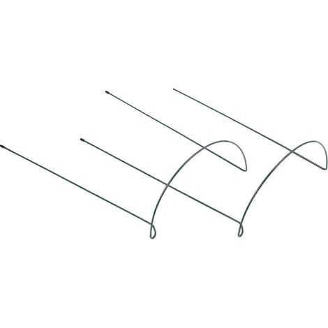 Tuteur de jardin, lot de 2 supports demi-ronds en métal pour plantes de jardin (1/5)
