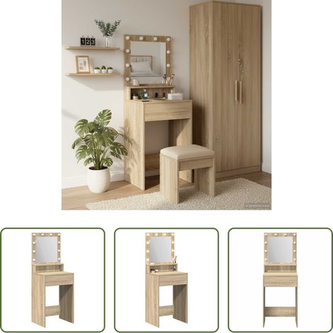 Holzschminktisch -  Schminktisch Sonoma-Eiche 50 x 41 x 135 cm Holzwerkstoff (1/5)