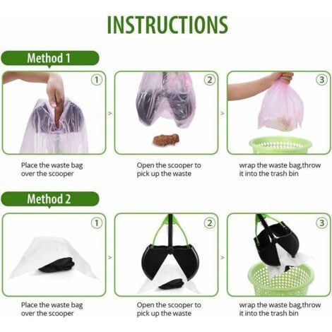 NALOOKAMIC  80 cm - Portable - Pelle à déjections canines - Pour chiens et chats - Avec levier facile à utiliser et ressort haute pression Pelles ramasse-crottes pour Chiens