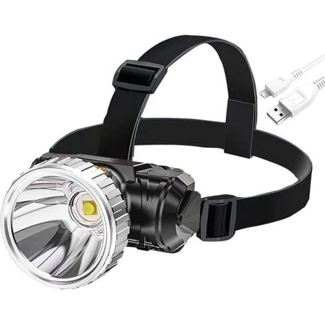 [JAMAIS UTILISÉ]Lampe frontale, étanche LED, haute luminosité, modes d'éclairage réglables, équipement de plein air, parfait pour le camping, la randonnée, la chasse, la pêche, la course de nuit, les