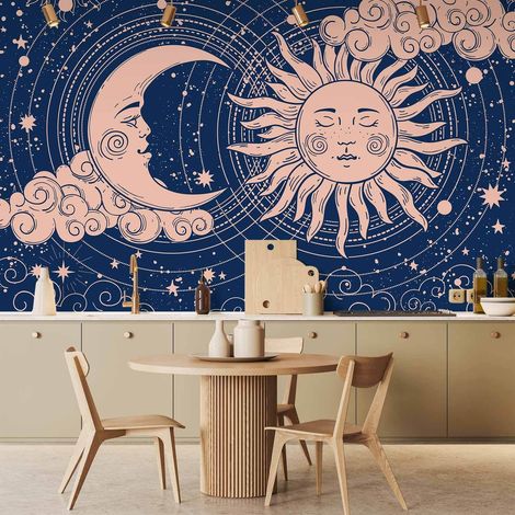 Tapete artgeist Cosmic Harmony blau 450x315 cm Vlies