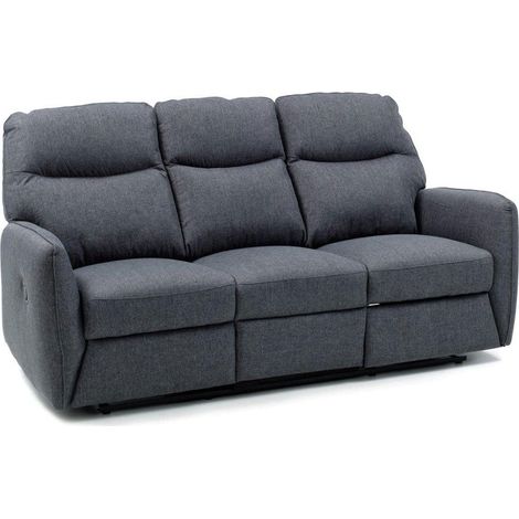 Divano Recliner 3 posti 195x87xH100 mod. Kube colore blu (1/5)