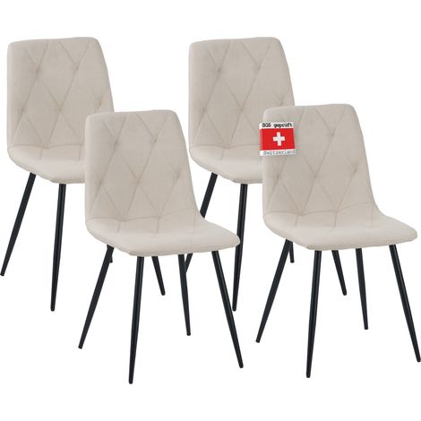 Albatros Esszimmerstuhl Dora mit Stoff Bezug stilvolles Vintage Design, belastbar mit 110Kg, Polsterstuhl - Moderner Küchenstuhl, Stuhl Esszimmer (1/5)