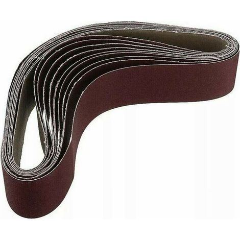 Paquet de 10 Bandes Abrasives 686 x 50 mm Grain 1000 pour Ponceuse à Oxyde d'Aluminium