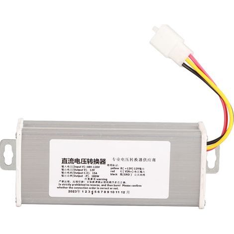 Gleichstromwandler 48–120 V auf 12 V, 15 A, 180 W für Elektroroller (1/5)