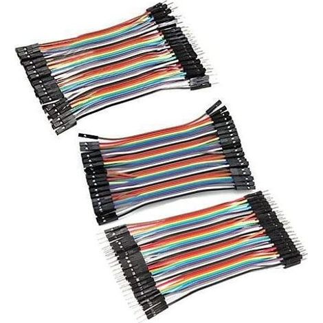 1 Set 120P 10CM 2,54 mm Breadboard Câbles Jumper Wires 40P Multicolore mâle à mâle, Femelle à Femelle, Femelle à mâle, Kit de câbles pour Arduino, Prototypage, Projet DIY (1/5)