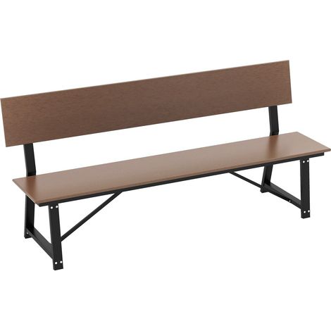 183cm Outdoor Garden Bench 4-Person Patio HDPE Bench with Backrest (1/5)