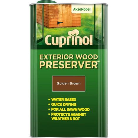 Cuprinol Exterior Wood Preserver Golden Brown 5L