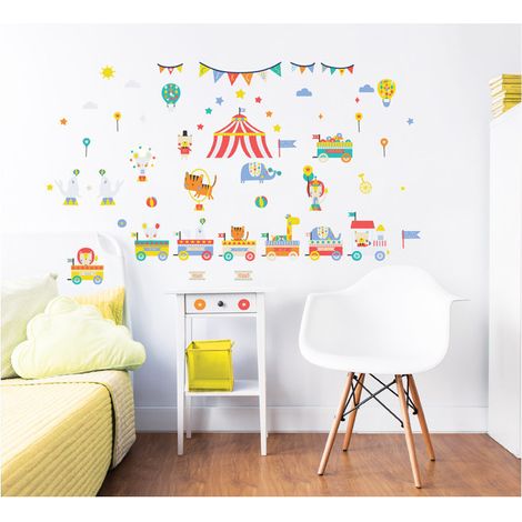 56 Stickers enfants Cirque Walltastic (1/4)