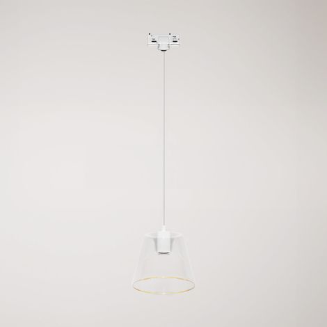 Creative Cables - Candeeiro suspenso com cone transparente Lâmpada fantasma para carris - lâmpada incluída