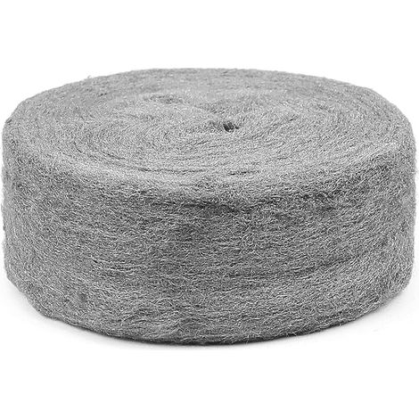 Laine d'Acier 6m, Laine de Fil d'Acier Anti-Souris Laine d’acier Nettoyage Wire Wool pour Nettoyage Polissage Entretien et Finition du Bois, Verre, Métal, Pierre