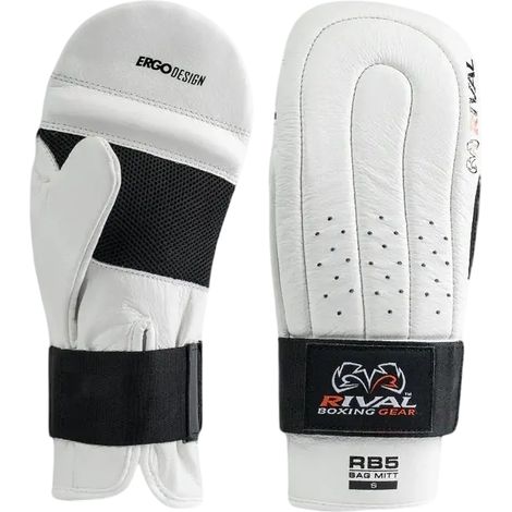 Guanti da boxe Rival RB5 Bag Mitts bianchi taglia S (1/2)