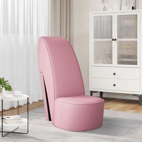 Poltrona a Forma di Scarpa con Tacco in Similpelle Rosa vidaXL (1/5)