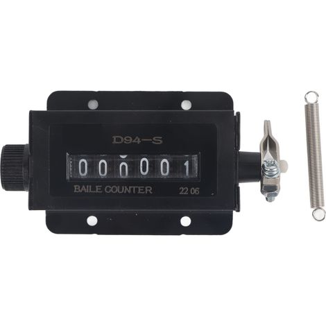 Compteur mécanique de traction réinitialisable D94-S 6 chiffres 0-999999, compteur à impulsion manuel réarmable. (1/5)