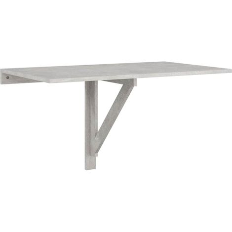Table murale pliable pour cuisine et bureau bois d'ingénierie gris béton 100 x 60 x 56 cm (1/5)