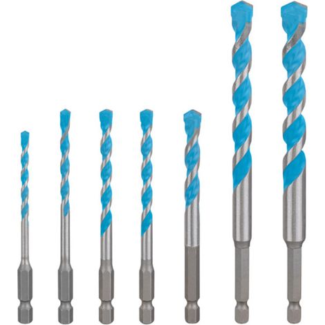 Jeu de forets Bosch EXPERT HEX-9 Multi Construction, 7 pièces
