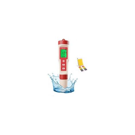 Tragbarer Chlorinator für Schwimmbäder, digitales 5-in-1-Wasserqualitätsmessgerät (pH/Cl₂/ORP/H₂/Thermometer) mit hintergrundbeleuchtetem Display, ideal für Whirlpools, Aquarien und Systeme (1/5)