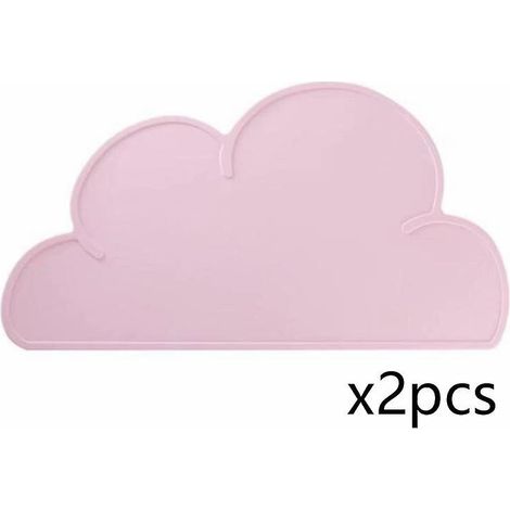 Set de table en silicone en forme de nuage pour étudiant, set de table rose pour bébé, tapis de bureau anti-éclaboussures (1/5)