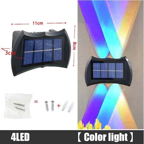 Applique murale solaire extérieure à LED 4 LED multicolores-Online Store (1/5)