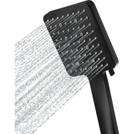 pommeau De Douche, Grande Pommeau Douche Carre Avec Commande Une Main, Pommeau De Douche Haute Pression Avec 6 Modes De Douche (1/5)