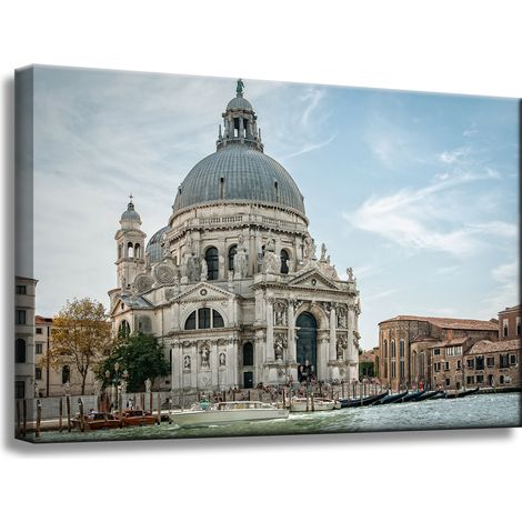 Leinwandgemälde Architektur Bibliothek 60x40 cm Italien Europa Stil Barock