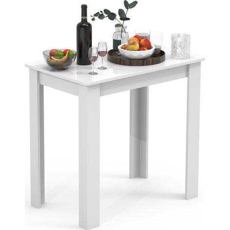 Mesa de comedor de madera VCM  AL. 76 x AN. 80 x P. 50 cm  Mesa de cocina Mesa de comedor Esal (blanco)