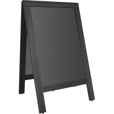 Panneau de trottoir avec cadre en bois noir 700x1200mm - Ref CU993 - Olympia (1/5)