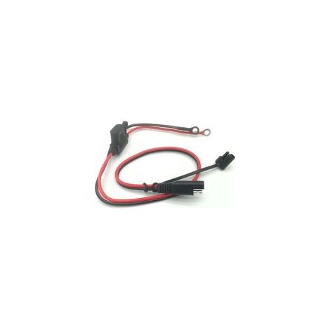 Connecteur SAE pour chargeur de batterie de moto – Câble 60 cm 16 AWG avec fusible 10 A – Prise à déconnexion rapide 12 V – Pour motos et véhicules (1/4)