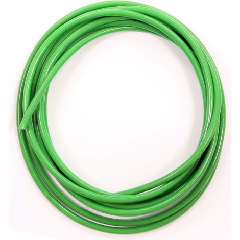 Rouleau de Durite Tressée Inox 5 Mètres Gaine Verte