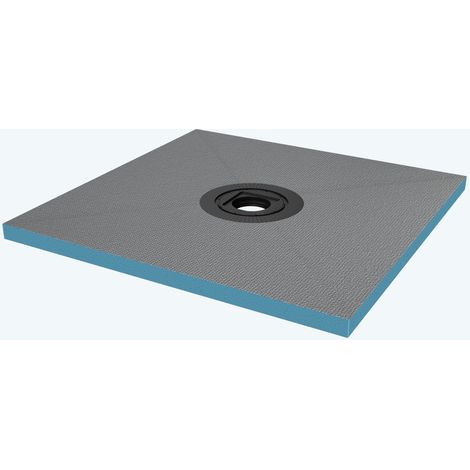 doporro Piatto Doccia 90x90x4 cm da Piastrellare in Polistirene Rigido XPS Tagliabile, con Piletta di Scarico 35L/min, Pronto per Bagno Moderno (1/5)