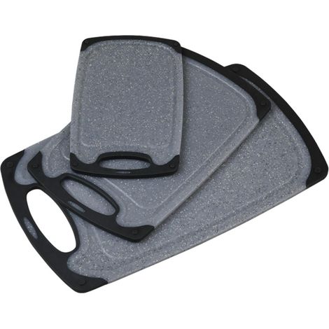 Set di 3 taglieri grigi