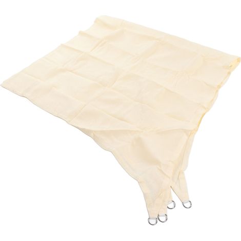 Voile d'ombrage imperméable en polyester anti-UV avec anneau en D en acier inoxydable pour jardin et piscine, 3 x 3 m (1/5)