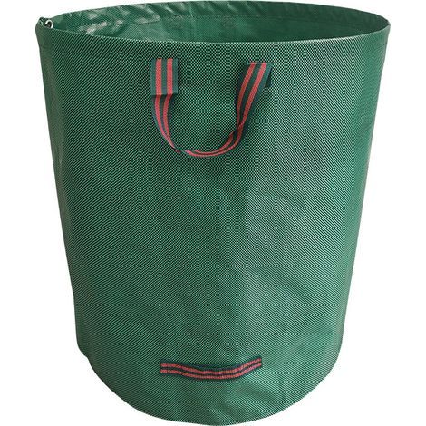 Gartenmüllsack mit Deckel – 132 Gallonen (ca. 500 Liter), 80 x 100 cm, Laubsack mit Griff, faltbar (1/4)