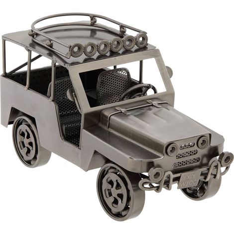 Dekorationsauto Imran L., 24 cm, silber - Atmosphera créateur d'intérieur (1/2)