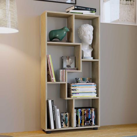 Bibliothèque Azira 116 cm 6 niches-chêne Sonoma (1/5)