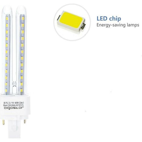 LAMPADINA LAMPADA SMD LED ATTACCO G24 12Watt LUCE BIANCA FREDDA (1/5)