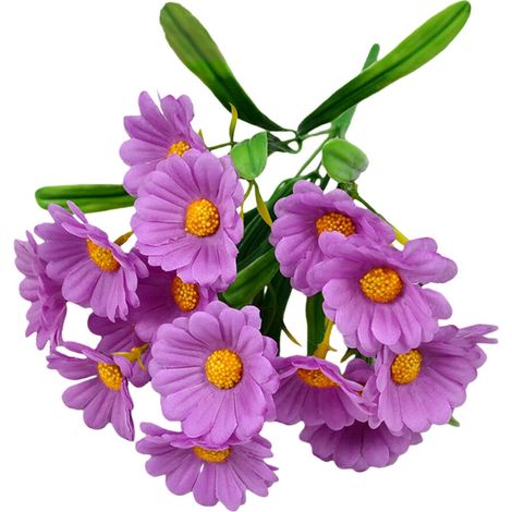 Margaritas artificiales resistentes a los rayos UV con tallos, flores silvestres simuladas, ideales para bodas y decoración de jardines – 31 cm, 1 unidad