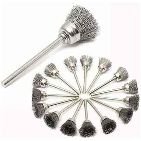 Ensemble de 45pcs Fil d'acier Inoxydable Brosse Métallique de Forage Brosses Dremel Accessoires de Outils Rotatifs pour Nettoyage Polissage (1/5)