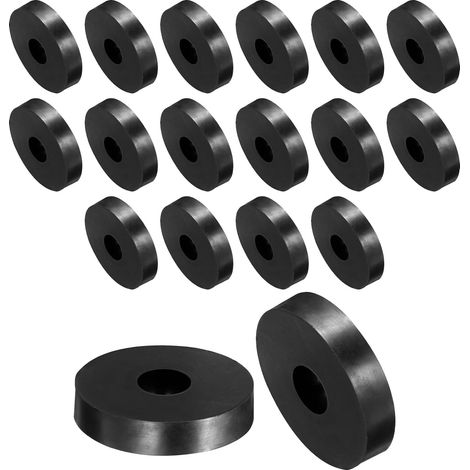 16pcs Rondelles en Caoutchouc Anti-Vibration Épaises, Entretoise Plate Amortisseur pour Connexions Électriques Réparations Automobiles Appareils, 50mm OD x 14mm ID x 10mm Hauteur (1/5)